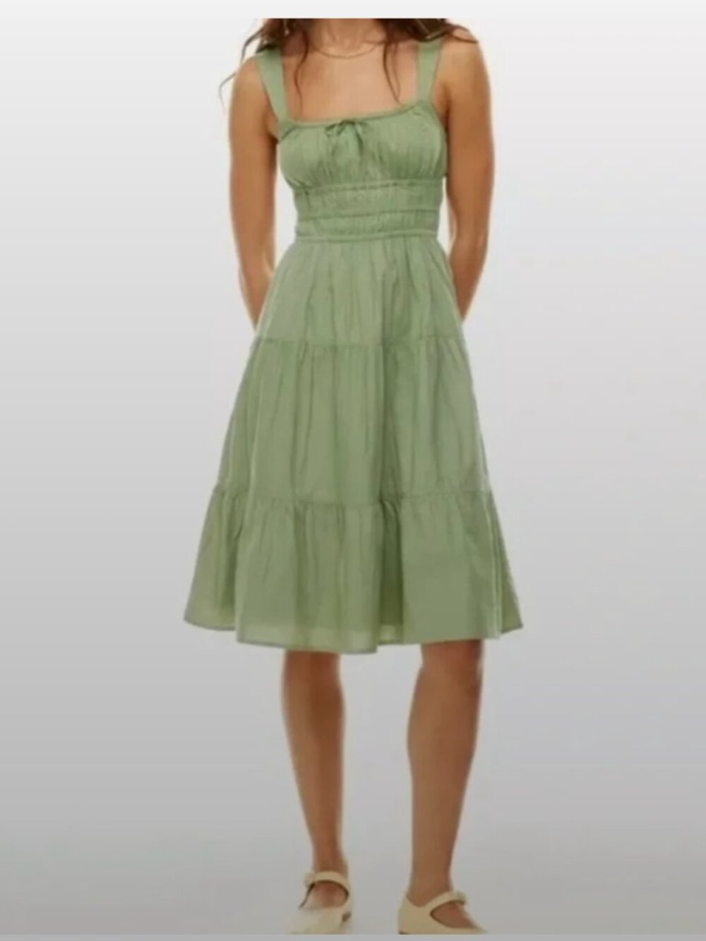 Sunday Best Martine Midi Dress Sage Frost Size Medium